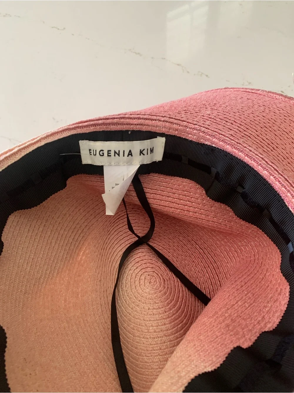 EUGENIA KIM Emmanuelle Dip-Dyed Straw Fedora with Black Ribbon